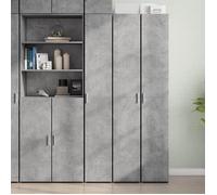 vidaXL Buffet haut Gris béton – Bois d'ingénierie 30×42,5×185 cm