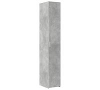 vidaXL Buffet haut gris béton 30x42,5x185 cm bois d'ingénierie, buffet, armoire de rangement, panneau latéral, armoire, 3281395