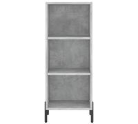 Buffet Haut, Armoire de Rangement avec Pieds, Meuble de Rangement, Organisateur Salon Salle de Séjour, Moderne, Gris Béton Bois d'Ingénierie