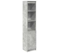 vidaXL Buffet Haut Gris béton 37,5x35x180 cm Bois d'ingénierie, Armoire, Armoire latérale, Armoire de Rangement Haute, Armoire de Rangement