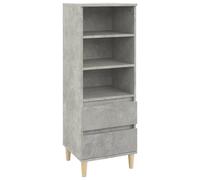 Vidaxl Buffet Haut Gris Béton 40x36x110 Cm Bois D'ingénierie Marron