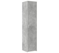 vidaXL Buffet Haut Gris béton 40x42,5x185 cm Bois d'ingénierie, Buffet, Armoire de Rangement, Panneau latéral, Armoire, Armoire latérale