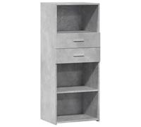 Vidaxl Buffet Haut Gris Béton 50x42,5x124 Cm Bois D'ingénierie Multicolore
