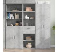 vidaXL Buffet haut 50 x 42,5 x 185 cm Gris béton Bois d'ingénierie