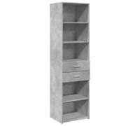 vidaXL Buffet haut gris béton 50x42,5x185 cm bois d'ingénierie, buffet, placard, armoire latérale, armoire, armoire de 3281458