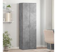 Vidaxl Buffet Haut Gris Béton 60x35x180 Cm Bois D'ingénierie Marron