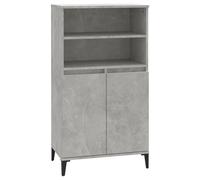 vidaXL Buffet haut Gris béton 60x36x110 cm Bois d'ingénierie