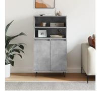 vidaXL Buffet haut Gris béton 60x36x110 cm Bois d'ingénierie 831488
