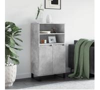 vidaXL Buffet haut Gris béton 60x36x110 cm Bois d'ingénierie 831496