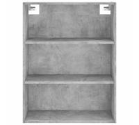 Vidaxl Buffet Haut Gris Béton 69,5x34x180 Cm Bois D'ingénierie Gris