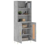 Buffet haut Sonoma gris 69,5x34x180 cm Bois d'ingénierie 3199615