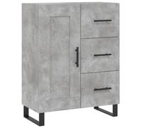 Vidaxl Buffet Haut Gris Béton 69,5x34x180 Cm Bois D'ingénierie Gris