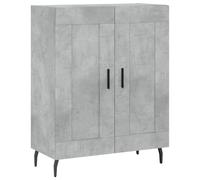 Vidaxl Buffet Haut Gris Béton 69,5x34x180 Cm Bois D'ingénierie Gris