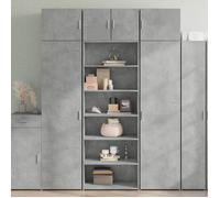Vidaxl Buffet Haut Gris Béton 70x41x185 Cm Bois D'ingénierie Marron