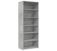Vidaxl Buffet Haut Gris Béton 70x41x185 Cm Bois D'ingénierie Marron