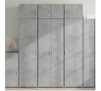 vidaXL Buffet haut en bois d'ingénierie 70x42,5x185 cm Gris béton