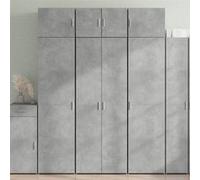 Vidaxl Buffet Haut Gris Béton 70x42,5x185 Cm Bois D'ingénierie Multicolore