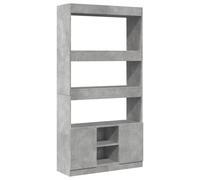 vidaXL Buffet Haut Gris béton 92x33x180 cm Bois d'ingénierie, Armoire à Livres, Armoire à Livres Moderne, étagère à Livres