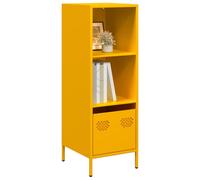 Vidaxl Buffet Haut Jaune Moutarde 35x39x103,5 Cm Acier Multicolore