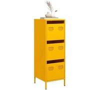 Vidaxl Buffet Haut Jaune Moutarde 39x35x103,5 Cm Acier Multicolore