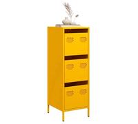 Vidaxl Buffet Haut Jaune Moutarde 39x35x103,5 Cm Acier Multicolore