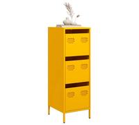 Vidaxl Buffet Haut Jaune Moutarde 39x35x103,5 Cm Acier Multicolore