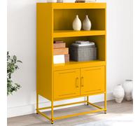 Vidaxl Buffet Haut Jaune Moutarde 68,5x38,5x123,5 Cm Acier Multicolore