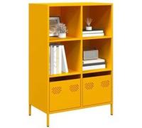 Vidaxl Buffet Haut Jaune Moutarde 68x39x103,5 Cm Acier Multicolore