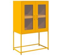 vidaXL Buffet haut jaune moutarde 68x39x107 cm acier, armoire, armoire de rangement, buffet haut, armoire latérale, armoire 853377