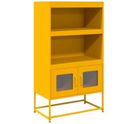vidaXL Buffet Haut Jaune Moutarde 68x39x123 cm Acier, Armoire, Armoire de Rangement, Buffet Haut, Armoire latérale, Armoire Haute, Armoire Console