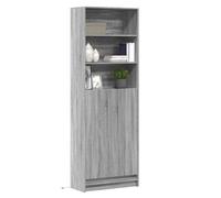 Vidaxl Buffet Haut Led Sonoma Gris 69x32,5x200 Cm Bois D?Ingénierie Multicolore
