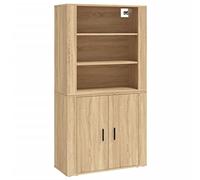 vidaXL Buffet Haut, Meuble de Rangement avec Porte, Armoire de Rangement, Organisateur Salon Salle de Séjour Intérieur, Chêne Sonoma Bois d'Ingénierie