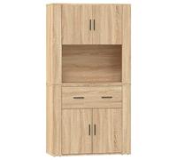 vidaXL Buffet Haut, Meuble de Rangement avec Porte, Armoire de Rangement, Organisateur Salon Salle de Séjour Intérieur, Chêne Sonoma Bois d'Ingénierie