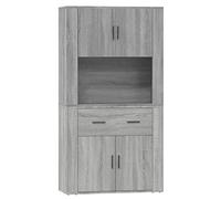 vidaXL Buffet Haut, Meuble de Rangement avec Porte, Armoire de Rangement, Organisateur Salon Salle de Séjour Intérieur, Sonoma Gris Bois d'Ingénierie