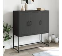 Vidaxl Buffet Haut Noir 100,5x39x107 Cm Acier Multicolore
