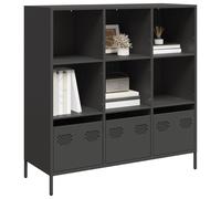 vidaXL Buffet haut noir 101,5x39x103,5 cm acier