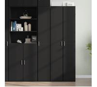 Vidaxl Buffet Haut Noir 30x42,5x185 Cm Bois D'ingénierie Multicolore