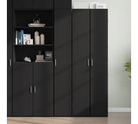 Buffet haut noir 30x42,5x185 cm bois d'ingénierie, buffet, armoire de rangement, panneau latéral, armoire, armoire 3281393