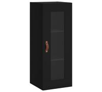Vidaxl Buffet Haut Noir 34,5x34x180 Cm Bois D'ingénierie Multicolore