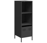 vidaXL Buffet Haut Noir 35x39x103,5 cm Acier, Armoire à Livres, Armoire à Livres Moderne, étagère à Livres, étagère et Armoire à Livres