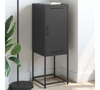 vidaXL Buffet haut noir 36x39x107 cm acier, buffet, placard, armoire latérale, armoire, armoire de rangement, armoire haute, 846530 Noir G