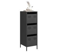 vidaXL Highboard noir 39x35x103,5 cm Acier