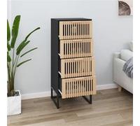 vidaXL Buffet haut noir 40x30x95 cm bois d'ingénierie352125 Noir G