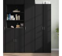 Vidaxl Buffet Haut Noir 40x42,5x185 Cm Bois D'ingénierie Multicolore