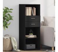 Vidaxl Buffet Haut Noir 45x42,5x124 Cm Bois D'ingénierie Multicolore