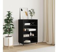 Vidaxl Buffet Haut Noir 57x35x90 Cm Bois D'ingénierie Marron