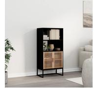 vidaXL Buffet haut noir 60x35x125 cm bois d'ingénierie, buffet, meuble de rangement, placard, armoire, meuble de salon, 352134