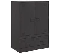 vidaXL Buffet Haut Noir 67x39x95 cm Acier, Armoire, Armoire de Rangement, Buffet Haut, Armoire latérale, Armoire Haute, Armoire Console