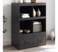 vidaXL Highboard noir 67x39x95 cm acier