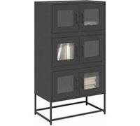 vidaXL Buffet haut Armoire de rangement 68x39x123 cm Acier Anthracite